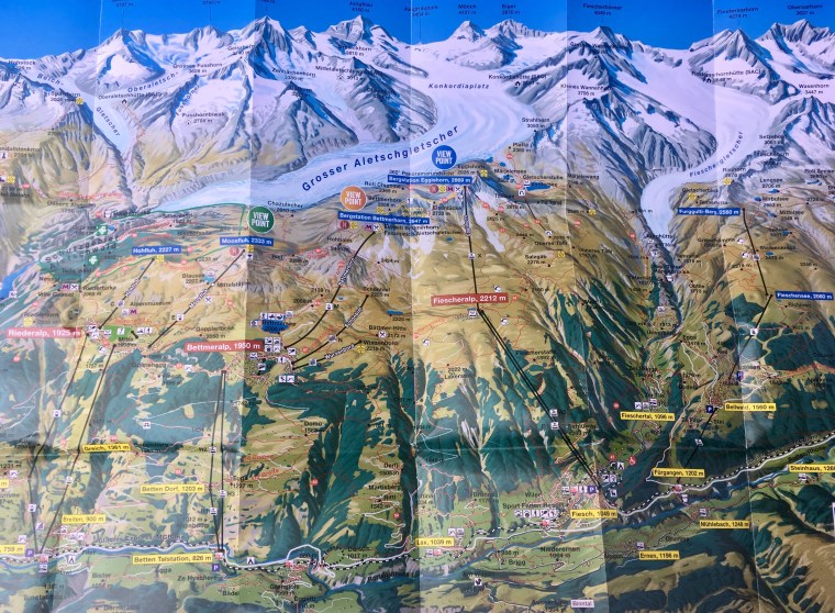 Pnoramakarte Aletscharena