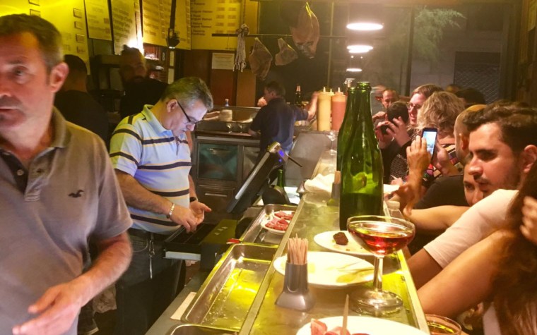 Munteres Treibn in La Xampanyeria, Barcelona